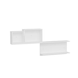 Hanah Home Estantería de Pared White 180x80.4x19.6 cm Blanca Múltiples Estantes
